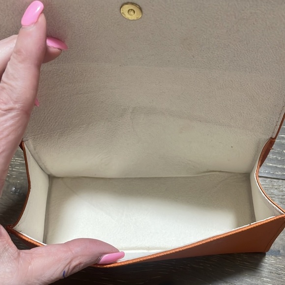 Tory Burch Sunglasses Case Orange Gold New Summer - Picture 5 of 5